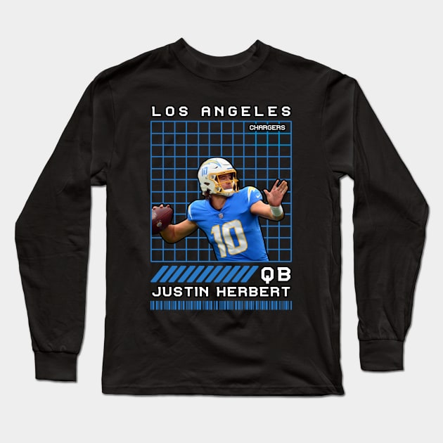 JUSTIN HERBERT - QB - LOS ANGELES CHARGERS Long Sleeve T-Shirt by Mudahan Muncul 2022